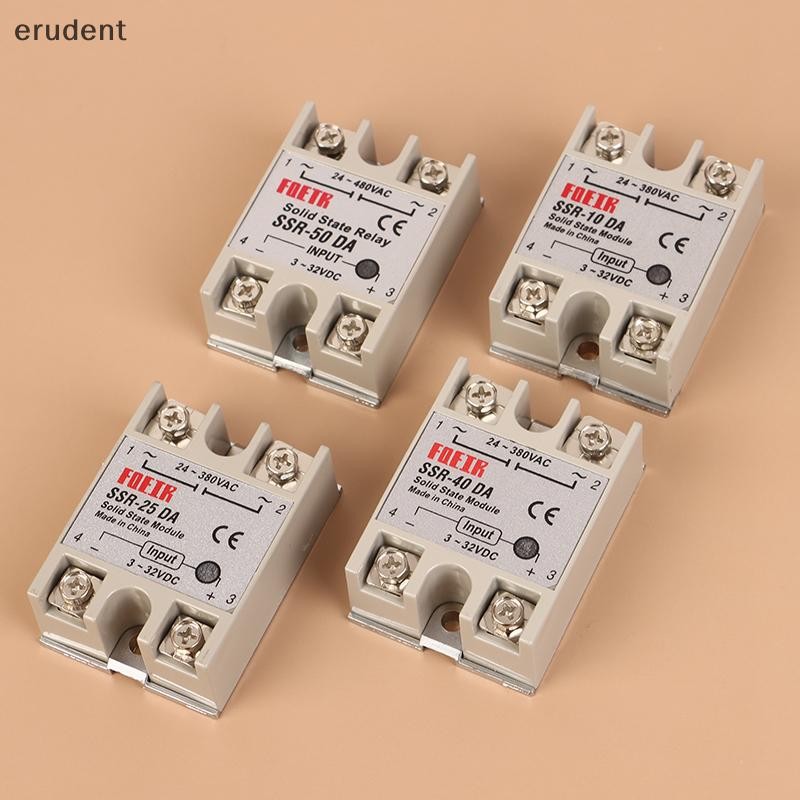 Erudent Single-phase Solid-state Relay SSR-25DA 10 25 40 50 DC Control AC 220v25A ขนาดเล็ก Solid ใหม