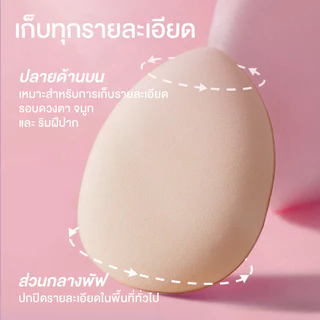 Oni Soft Sponge Finger Puff Mixed Color 5pcs พัฟจิ๋ว พัฟนิ้วโอนิ ไซส์มินิ 5 ชิ้น เกลี่ยเนียนกริบ นุ่มไม่บาดผิว.