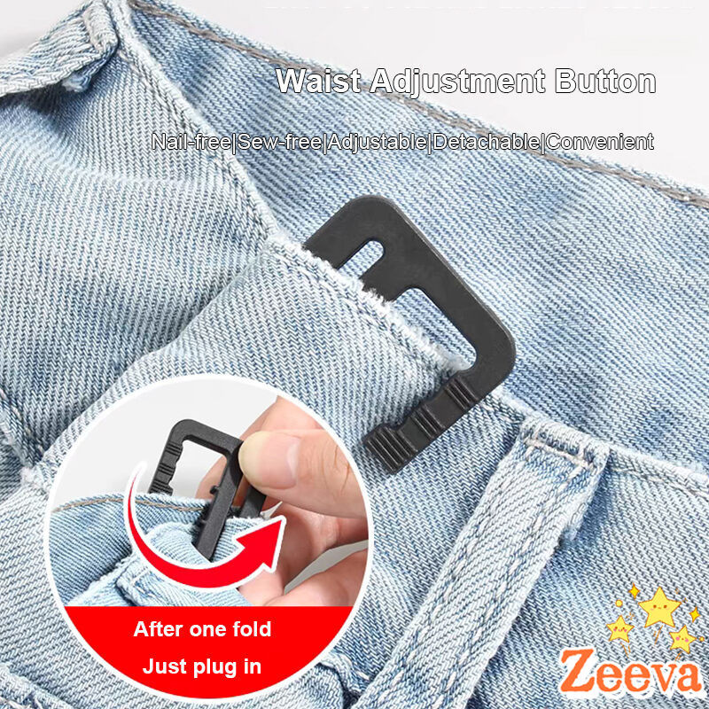 Zeeva【มีสินค้าในสต๊อก】 ตะขอปรับเอวกางเกง ปรับระดับเอวช่วยให้กางเกงกระชับ Pants buckle