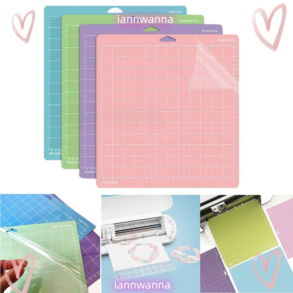 Iannwna ตัด Pad, กาวหนาการ์ดสต็อกตัด,แบบพกพา Strong Grip PVC Cameo Silhouette เปลี่ยนสําหรับ Cricut หัตถกรรมเย็บ