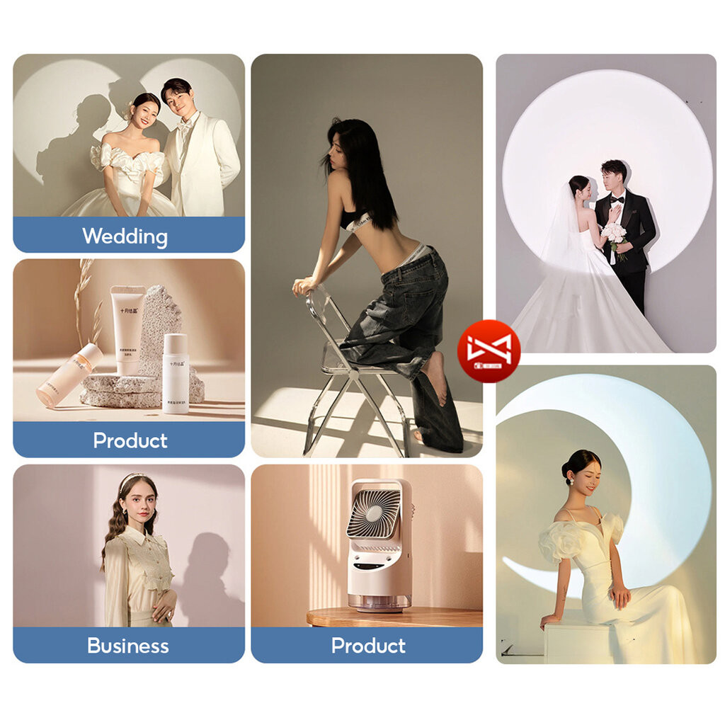 Optical Snoot Projection Lens ทำแสงเงาได้ 35แบบ เจลสี 5สี โฟกัสได้ Bowen Mount อุปกรณ์เสริมไฟสตูดิโอ