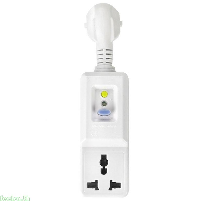 Feela 16A EU Safety RCD ปลั๊กซ็อกเก็ต Adaptor Home Circuit Breaker Cutout Plug ใช้งานง่าย