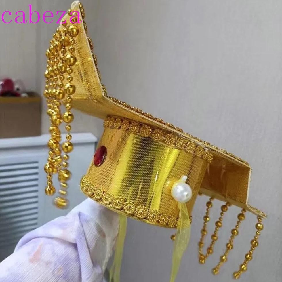 Cabeza มงกุฎจักรพรรดิจีน, Tang Dynasty แบบดั้งเดิม Imperial Tiara Headwear, Vintage Bradde Chain หมวก Han Dynasty คอสเพลย์ Hanfu แถบคาดศีรษะผมจัดแต่งทรงผมอุปกรณ์เสริม