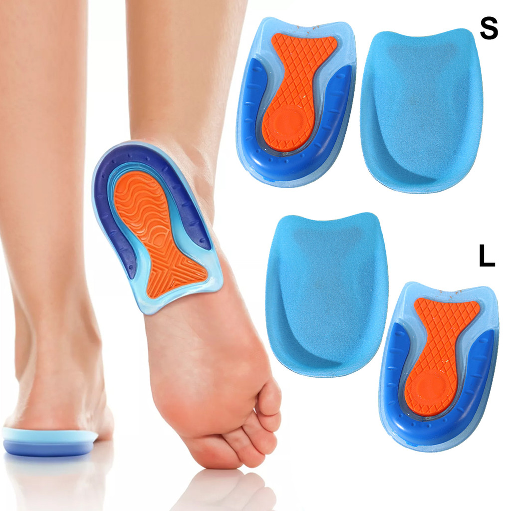 Ilisland2Pairs Heel Cushionsแทรกสําหรับรองเท้าส้นถ้วยซิลิโคนเจลแผ่นสําหรับกระดูก Spurs Pain Relief P