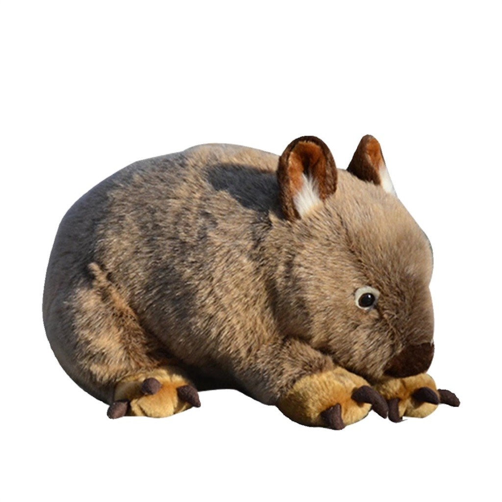 สมจริง Wombat หมีของเล่นตุ๊กตา,17 นิ้วน่ารักหมีสีน้ําตาลตุ๊กตาสัตว์สัตว์ป่าตุ๊กตาตุ๊กตาสําหรับชายหญิ