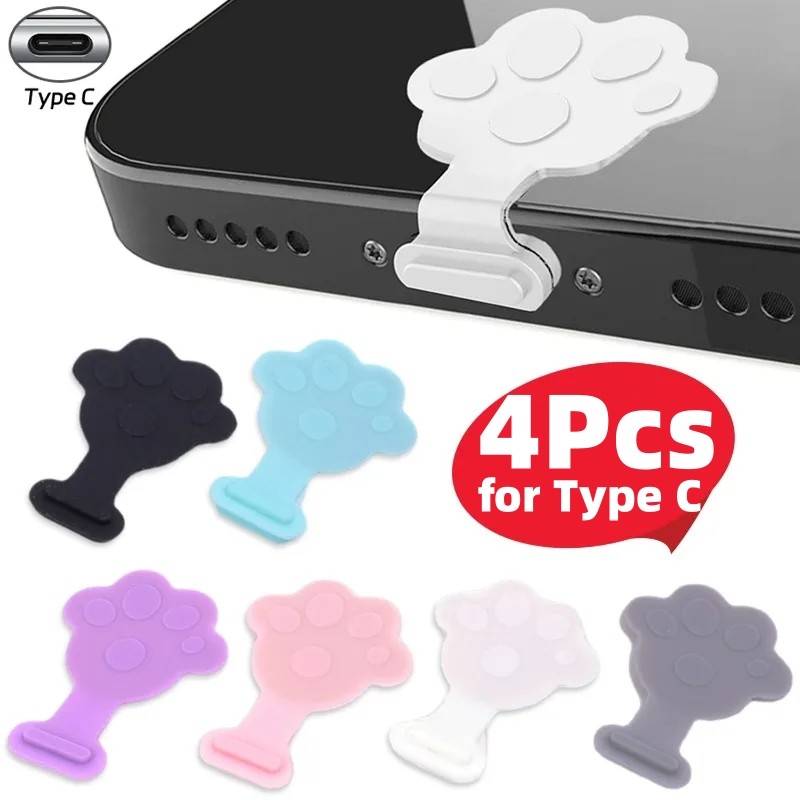 Creative Cat Type C ปลั๊กฝุ่นโทรศัพท์ - Type C Phone Anti-Dirt Stopper - พอร์ตชาร์จแล็ปท็อปฝาครอบป้องกันฝุ่น - ปลั๊กพอร์ตชาร์จฝาครอบป้องกัน - กันฝุ่น, กันน้ํา