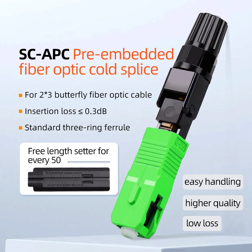 Zoerax 10CPS Fiber Cold Splicer Fiber Optic Connector SC-APC Connector FTTH ฝังหนังสายไฟ Quick Connector