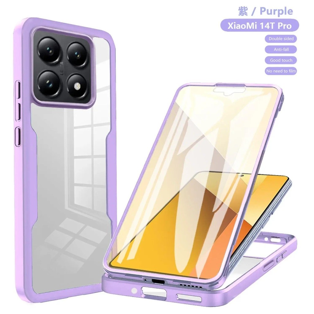 360 Full กันกระแทกสําหรับ Xiaomi 14T Pro ป้องกันสําหรับ Xiaomi Redmi หมายเหตุ 13 Pro Plus 5G 4G 14C 13C 13C 13 กรณี