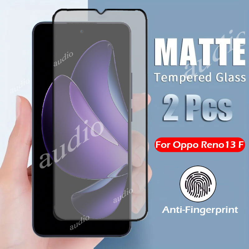 Oppo reno13 F 5G 2024 Full Cover Matte กระจกนิรภัยสําหรับ Oppo Reno 13 F 13F 5G 2024 Anti-Fingerprin