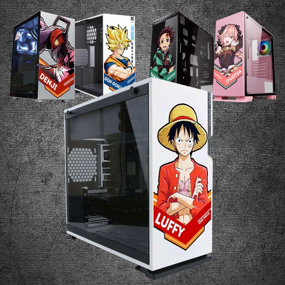 สติกเกอร์เคสตัวละครอะนิเมะสติกเกอร์ตกแต่งเปลือกคอมพิวเตอร์โฮสต์กันน้ำ