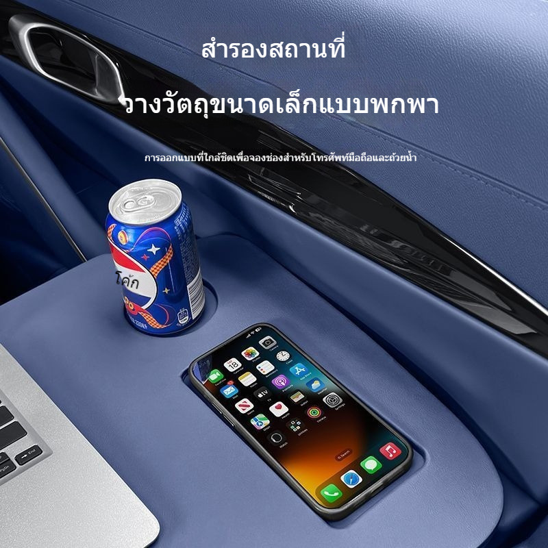 AOTOPS (ไทยส่ง)ถาดพวงมาลัยรถยนต์ ถาดถาดอาหารแบบพกพา วงเล ็ บรถมัลติฟังก สําหรับโต๊ะทํางาน ในรถยนต์ แบบพับได้ - รูปที่ 4