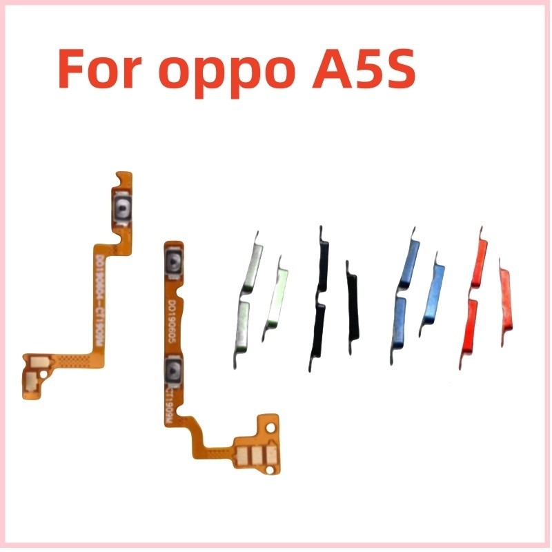 ปุ่มปรับระดับเสียงไฟ Flex สําหรับ oppo A5S ON OFF Switch Out ปุ่มด้านข้าง Ribbon Flex Cable
