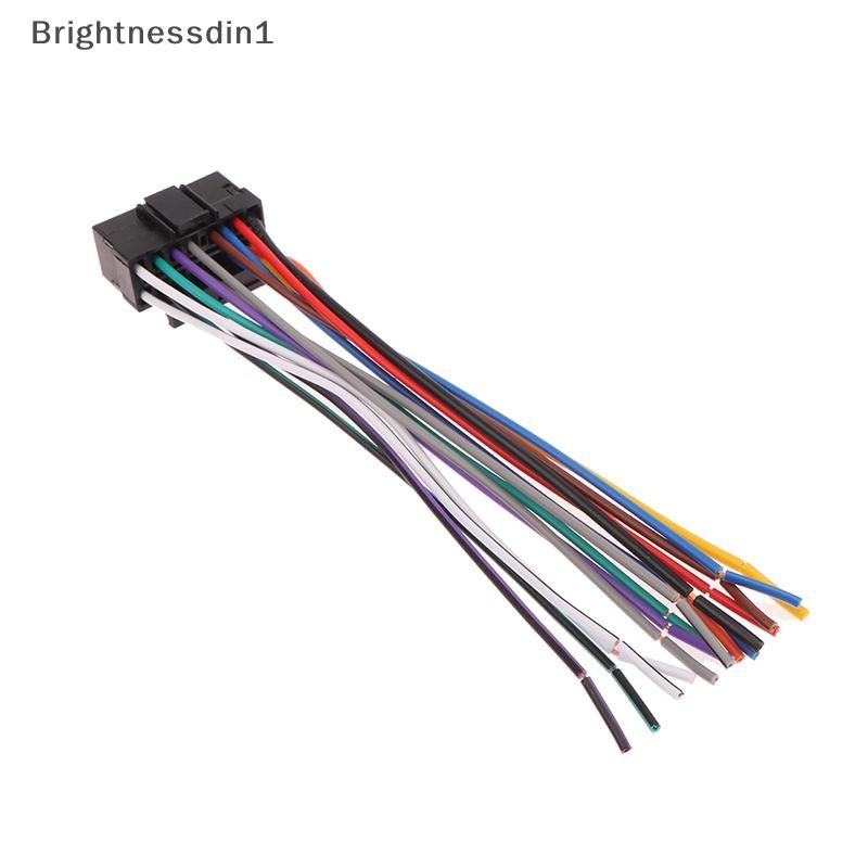 [Brightnessdin1] รถวิทยุสเตอริโอ 16Pin ชายปลั๊กสําหรับสําหรับสําหรับ JVC วิทยุเครื่องเล่นเสียงอะแดปเตอร์สายไฟเชื่อมต่อเครื่องเล่นเพลงสายบูติก