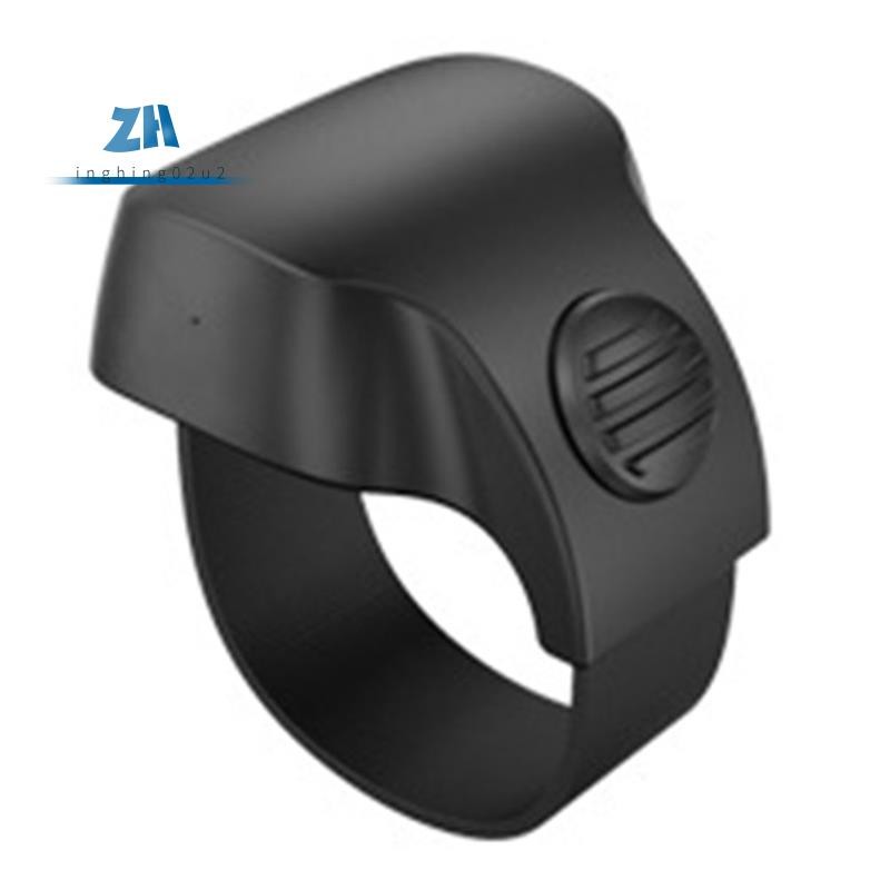 1 ชิ้นโทรศัพท์ Selfie Shutter รีโมทคอนโทรลแหวนไร้สายสมาร์ทรีโมทคอนโทรลแหวน MiNi Bluetooth 5.1 (สีดํา)