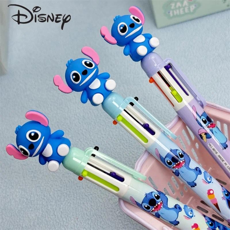 สุ่ม1ชิ้นดิสนีย์อะนิเมะ6-สีปากกาลูกลื่น น่ารัก เย็บร้อย กด6-สีปากกานักเรียนเครื่องเขียนโรงเรียนสํานักงานของขวัญ