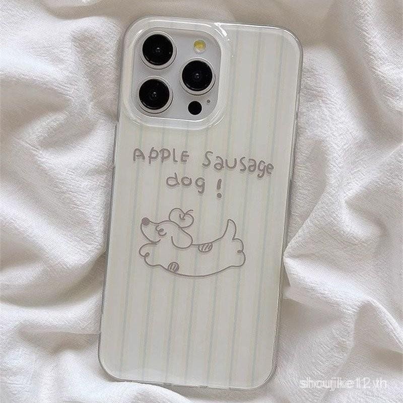 น่ารักลายสุนัขแบบกรณีโทรศัพท์สำหรับ iPhone 16 Pro max/ 15/14 Pro max/ 13 Pro max/ 12 Pro max/ 11 /xr