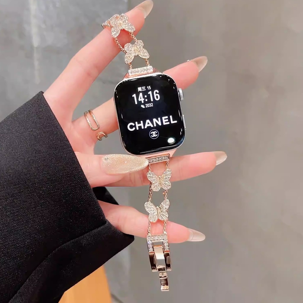 ที่ยอดเยี่ยมBlingสร้อยข้อมือสแตนเลสสําหรับAmazfit Active 2 GTS 2 3 4 Miniเปลี่ยนสายรัดข้อมือSmartwatch Amazfit Bip 5 Unity Bip 6 3 อุปกรณ์เสริม