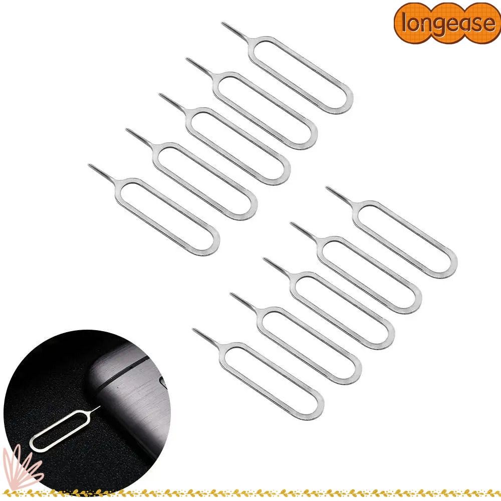 LONGE 1/10PCS Card Extractor, Universal โทรศัพท์อุปกรณ์เสริมซิมการ์ดถาด Ejector, โลหะเปิด Pin เข็ม Key เครื่องมือสําหรับ Android