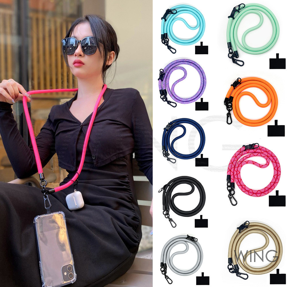 120 ซม.10 มม สายสะพายโทรศัพท์ สายคล้องคอ เคสสายสะพาย สร้อยคอป้องกันการโจรกรรมสําหรับอุปกรณ์เสริมโทรศัพท์มือถืออินเทSJPS