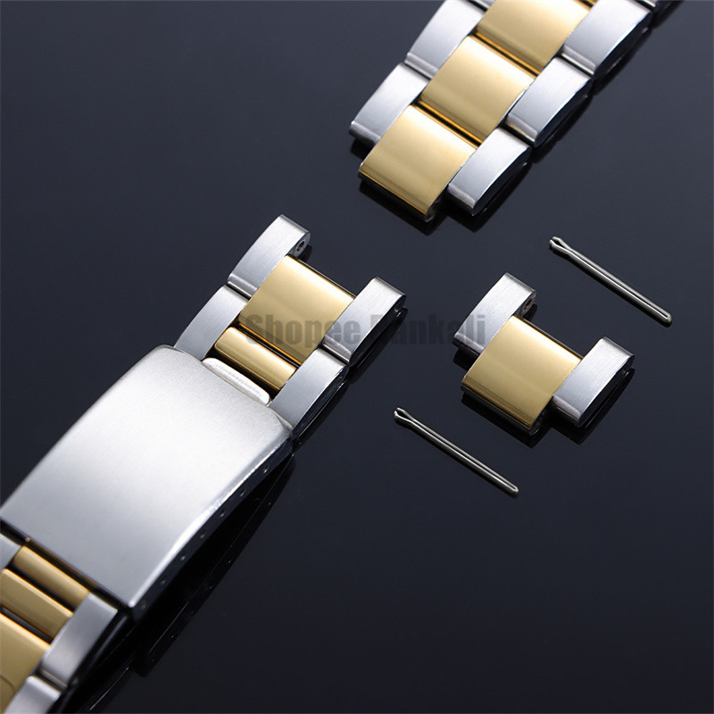 13มิลลิเมตร17มิลลิเมตร18มิลลิเมตร19มิลลิเมตร20มิลลิเมตร21มิลลิเมตรสแตนเลสนาฬิกาวงสําหรับ โรเล็กซ์ สายโค้งปลายโลหะ3-ลูกปัด นาฬิกาวงผู้หญิงผู้ชายสร้อยข้อ - รูปที่ 3