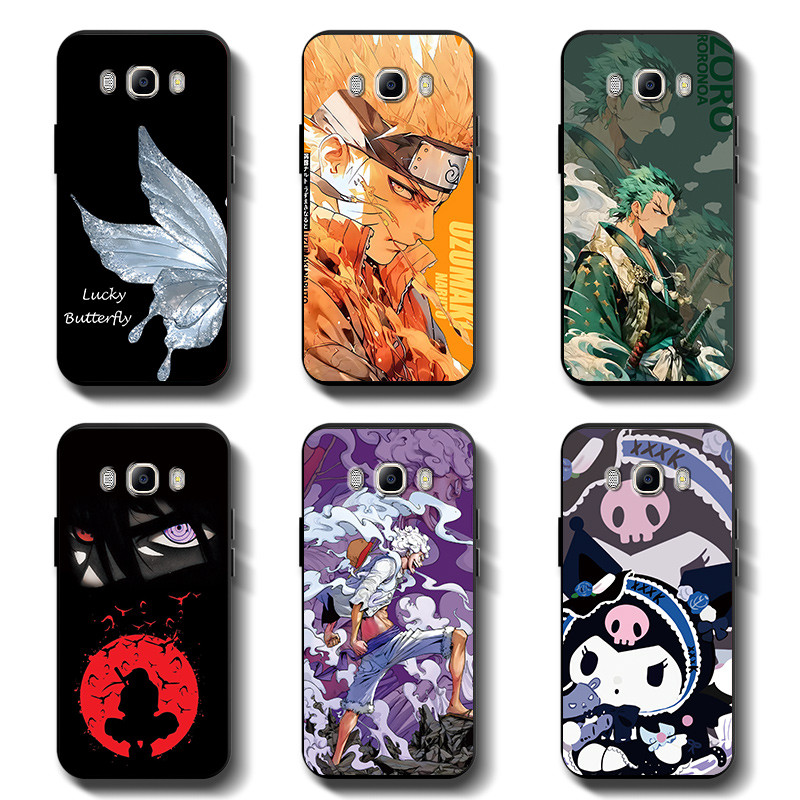 ปลอกอ่อนสีดําสําหรับ Samsung Galaxy J7 2016 j710 J5 2016 j510 Anti-Scratch กล้องป้องกันกรณี UV สีออกแบบ TPU กรณีเต็มรูปแบบยางซิลิโคนกันกระแทกเคสโทรศัพท์