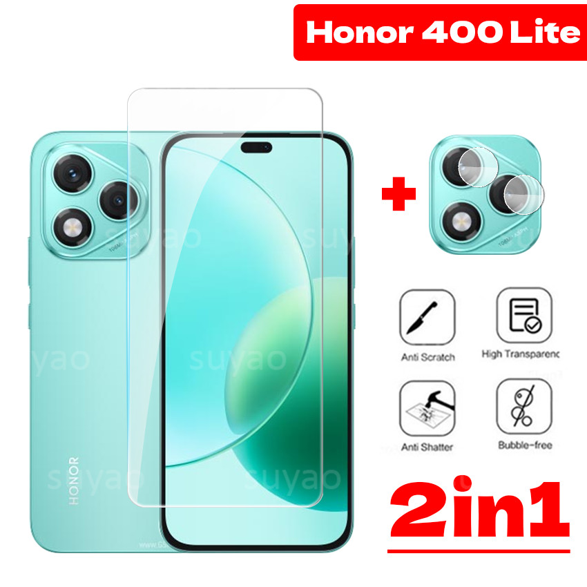 สําหรับ Honor 400 Lite สมาร์ท 5G 2025 ป้องกันหน้าจอฟิล์มเลนส์กล้อง Honor400Lite โทรศัพท์กระจกนิรภัย 