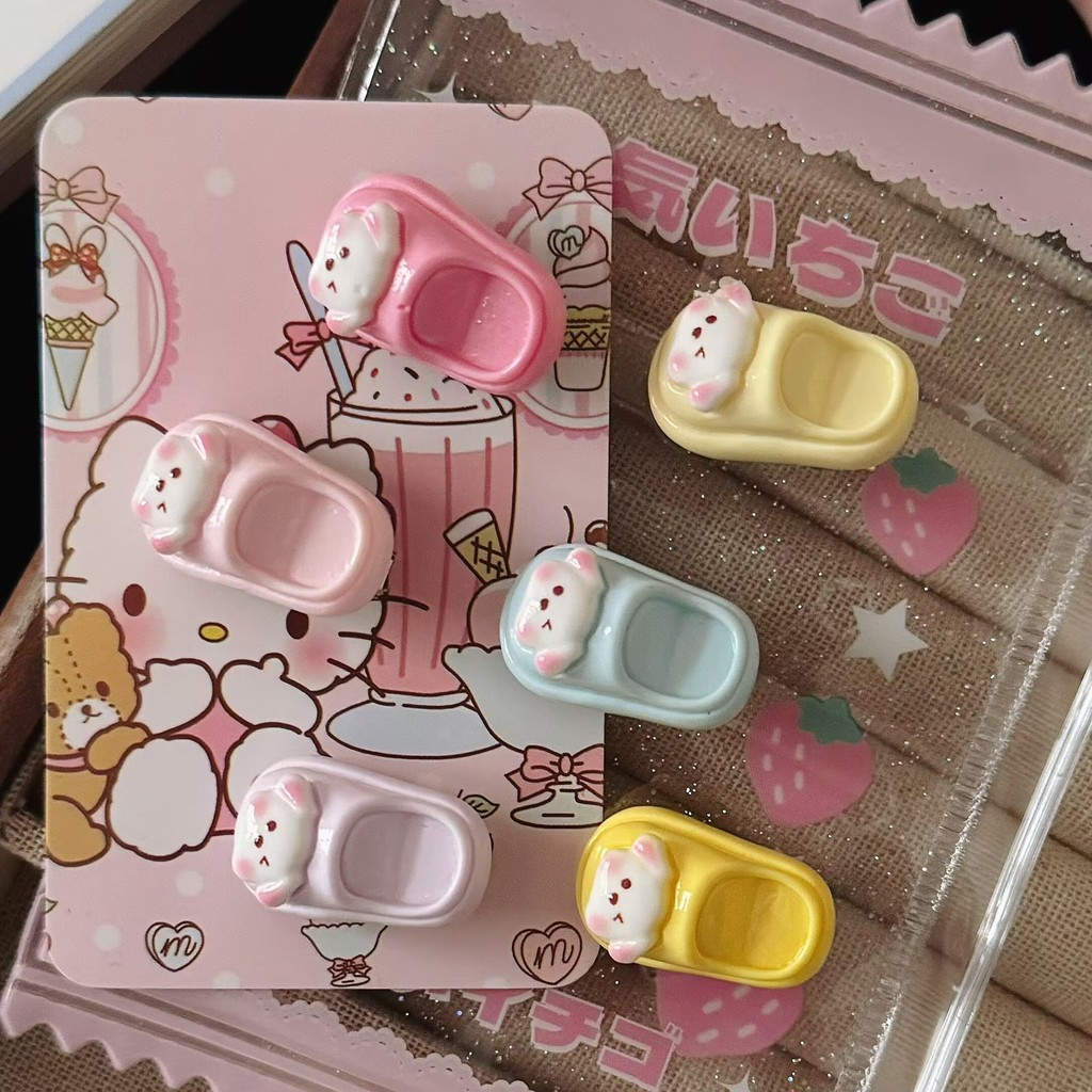 กิ๊บติดผมลูกสุนัขสีขาวน่ารักการ์ตูนนุ่มน่ารักสาวปากเป็ดคลิปกิ๊บ