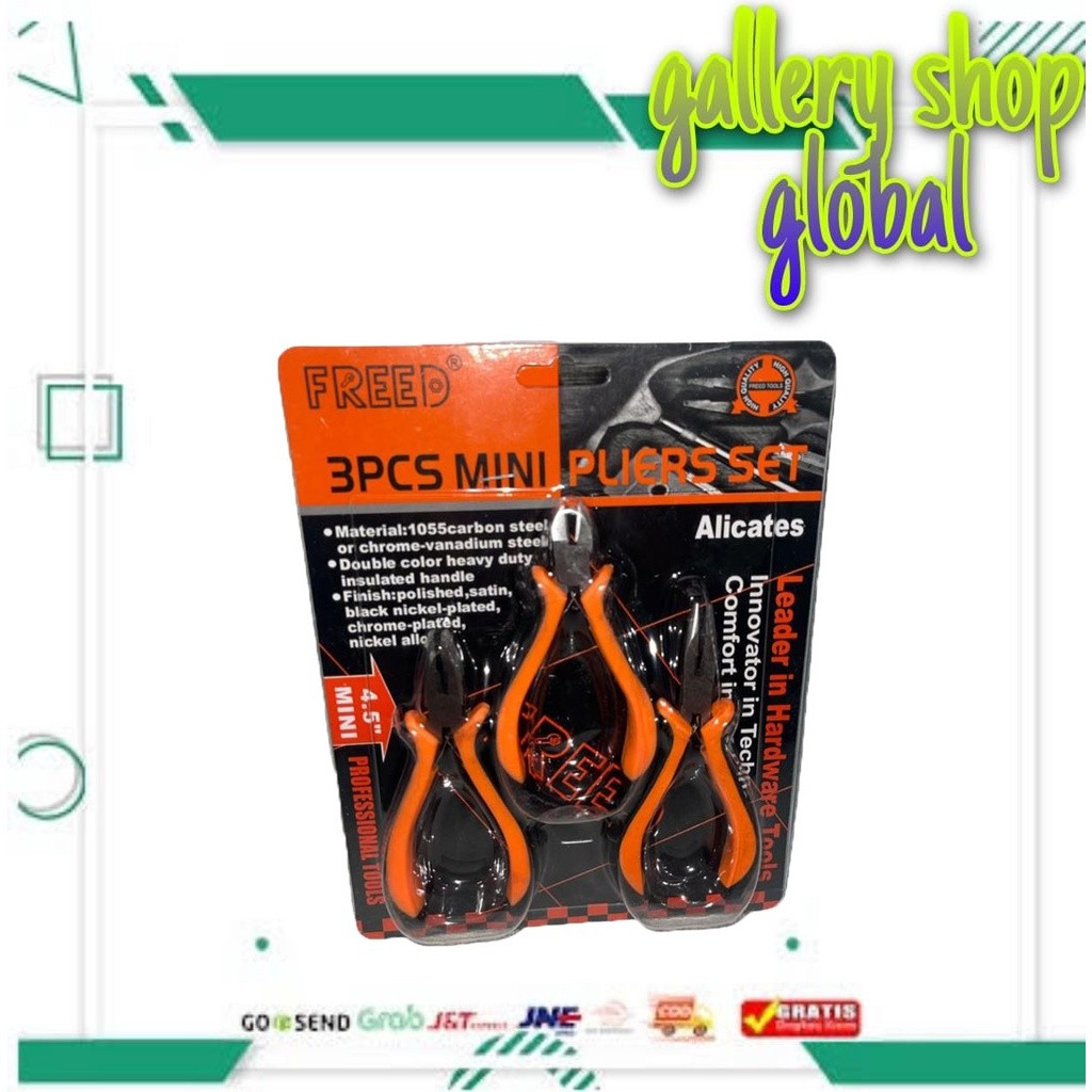MINI PLIERS SET 4.5 INCH 3 ชิ้น FREED PLIERS SET