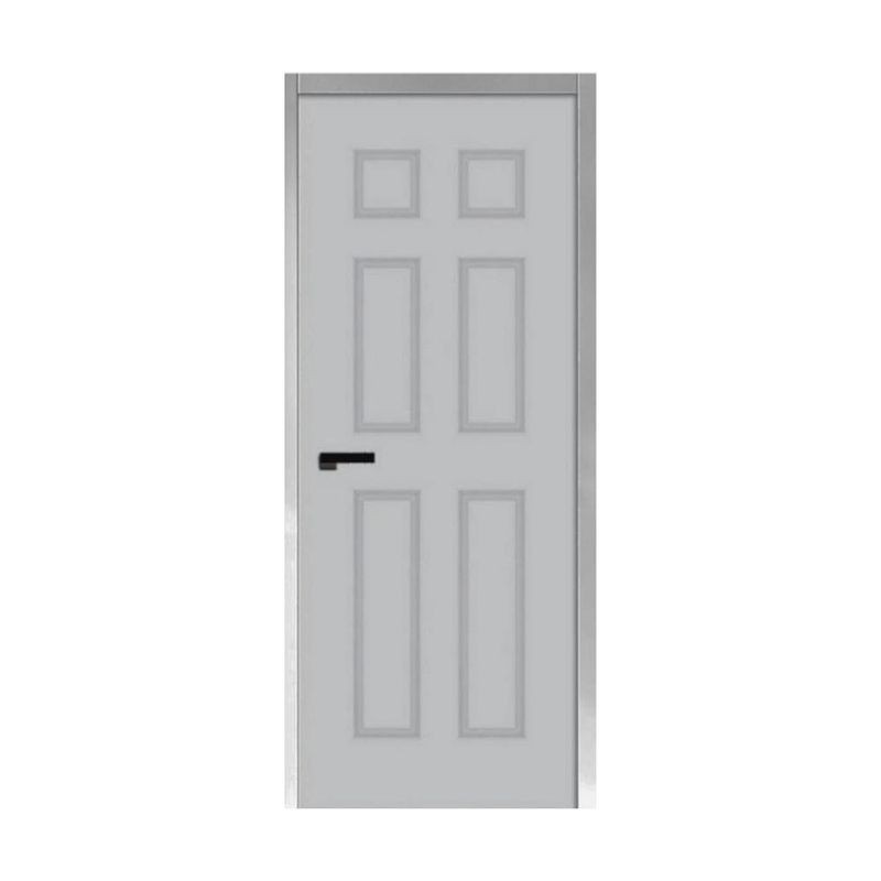 ANYHOME ประตูภายใน UPVC 6 ฟักHN6 80X200 เทาเจาะ