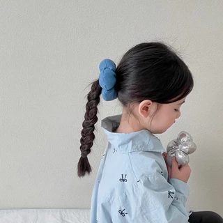 เด็กเด็กรูปดอกไม้เชือกผม Scrunchies หางม้าผูกผม Headwear เครื่องประดับผม