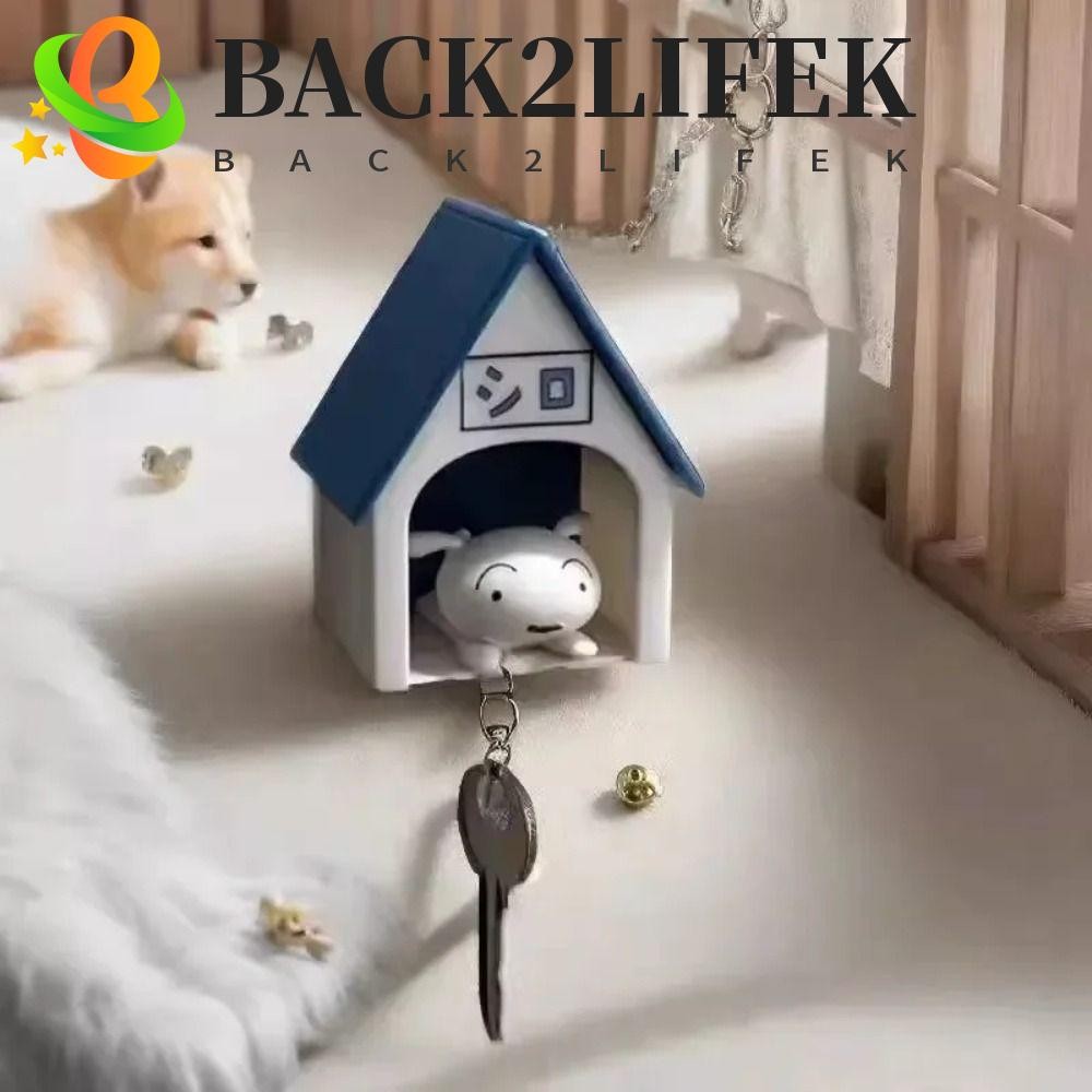 BACK2LIFEK พวงกุญแจสุนัขเครยอนชินจัง, พวงกุญแจรถกระเป๋าจี้ House Key Hanger, อุปกรณ์เครื่องประดับตลก Charms การ์ตูนอะนิเมะพวงกุญแจผู้หญิง