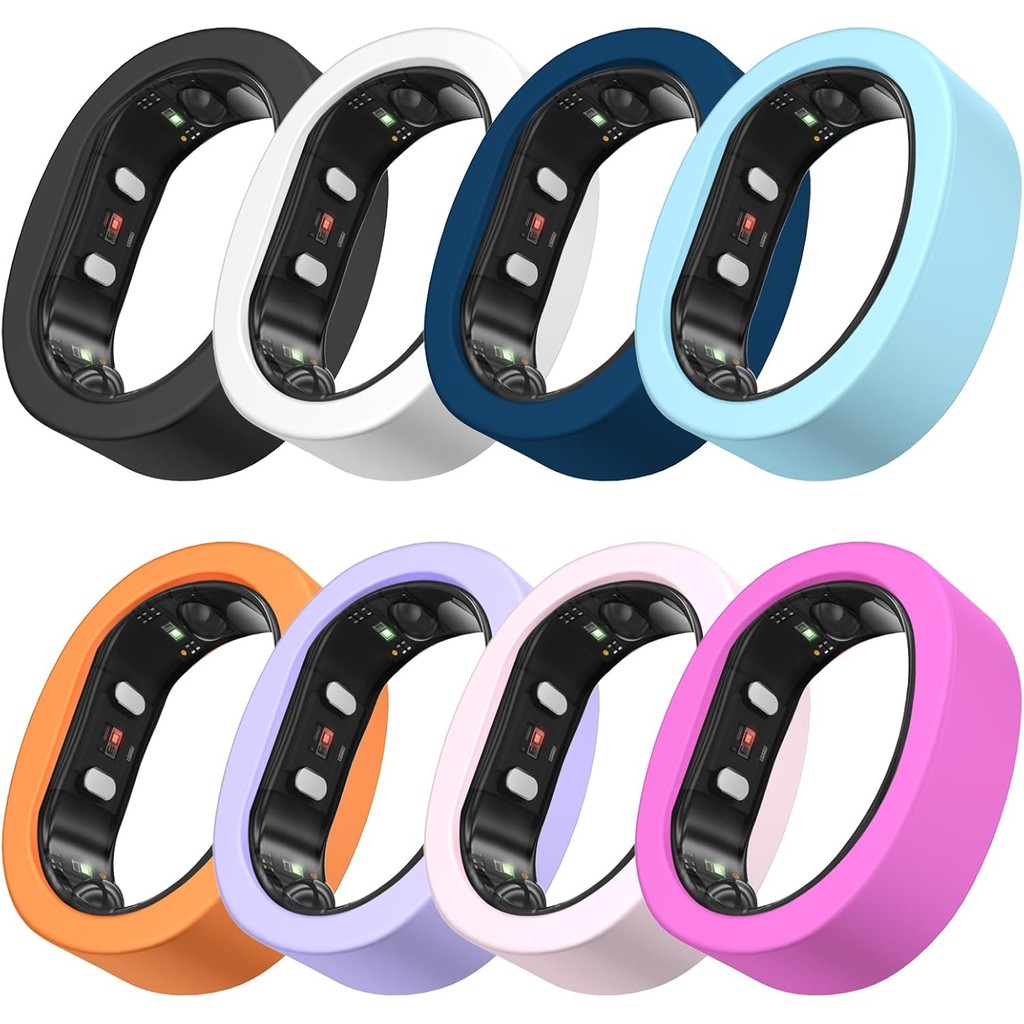 8 แพ็คซิลิโคนสําหรับ Ringconn Gen 2/2 air, Anti-Scratch กันกระแทก ElasticRing Protector ใช้งานร่วมกั