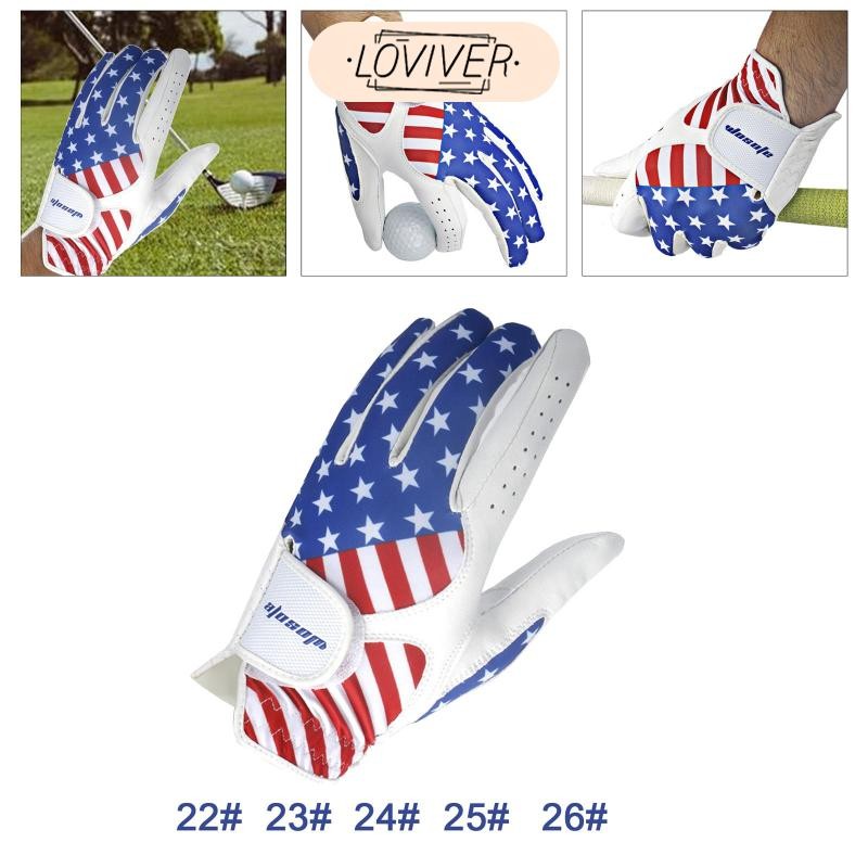 ถุงมือกอล์ฟ Golf Mittens หนังแกะแบบพกพาลื่นสบายถุงมือทนต่อการสึกหรอสําหรับกีฬากลางแจ้ง