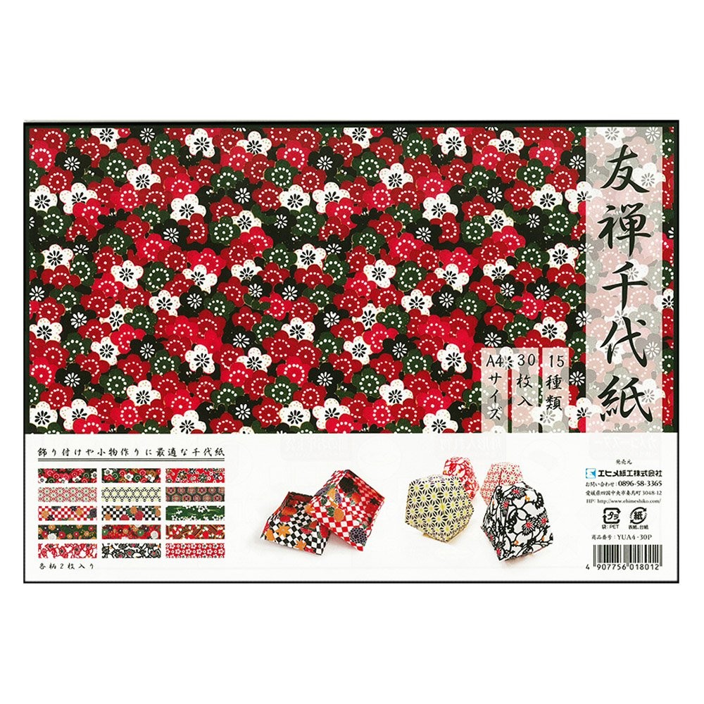 Ehime Paper Craft Yuzen Chiyogami A4 Size 30 Sheets YUA4-30P