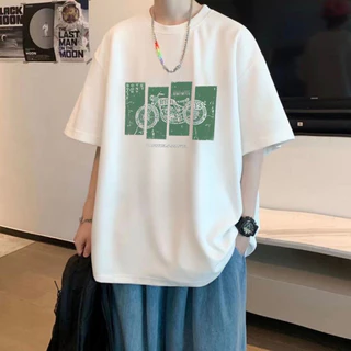 เสื้อยืดผู้ชายเท่ๆ คอกลมแขนสั้น สกรีนลายรถวินเทจ เสื้อยืดสตรีทแฟชั่นเมกาชายสุดฮิต โอเวอร์ไซส์วินเทจ เสื้อยืดไซส์ใหญ่
