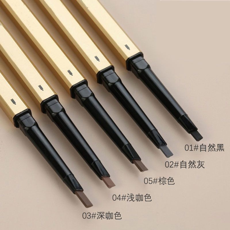 Xiaojin ตะเกียบดินสอเขียนคิ้ว Non-Fading กันน้ําเหงื่อติดทนนาน Non-Fading Ultra-Fine❤5.19❤