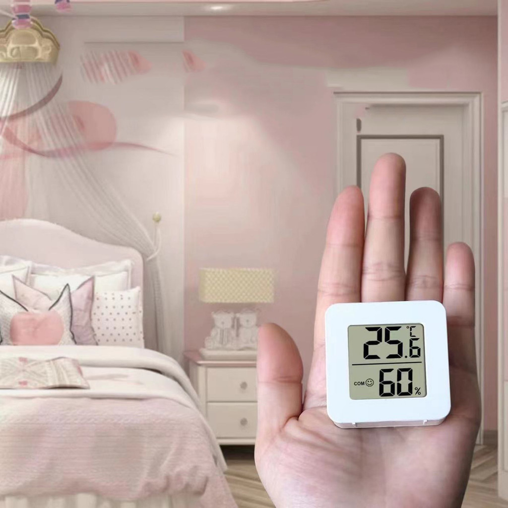 เครื่องวัดอุณหภูมิ-ความชื้นดิจิทัล LCD ไฮโกรมิเตอร์ ขนาดเล็ก ติดตั้งง่าย เหมาะสำหรับห้องเด็กและห้องนั่งเล่น - รูปที่ 4