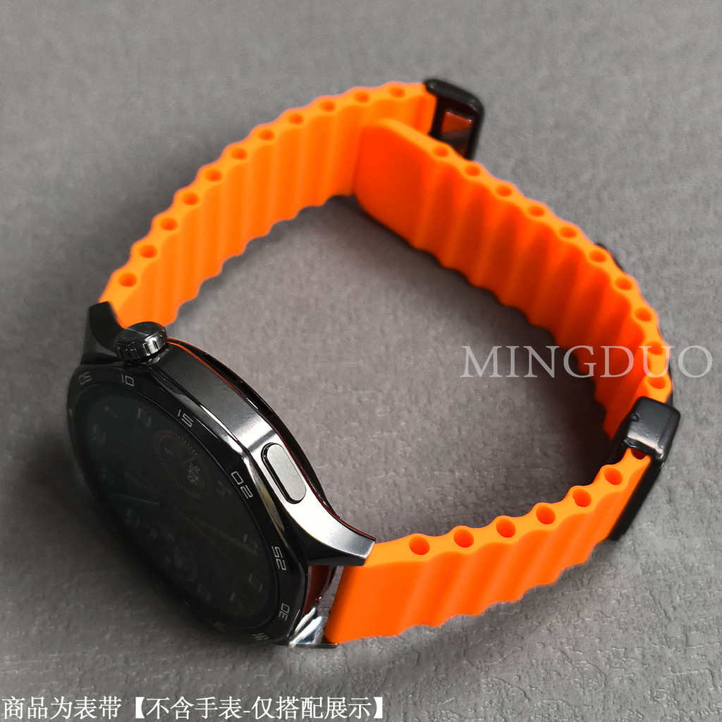 สายรัดข้อมือซิลิโคน 22 มม. เหมาะสําหรับ Huawei Watch gt5/gt4/gt3/gt2/gt5pro 46 มม.กีฬาหัวเข็มขัดแม่เหล็ก watch4/PRO สายคล้อง 20 มม.Universal - รูปที่ 6