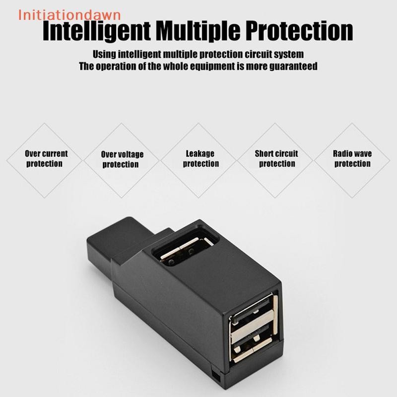 [Initiationdawn] ไร้สาย 3 in 1 USB 3.0 HUB Adapter Extender Mini Splitter Box 3 พอร์ตสําหรับแล็ปท็อป Macbook โทรศัพท์มือถือความเร็วสูง U Disk Reader