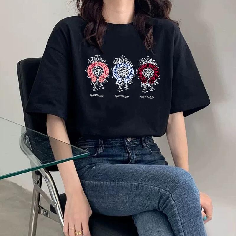 ฤดูร้อนปี 2024เสื้อยืดแขนสั้นชาย และหญิงแฟชั่นลายนิ้วมือนานากะจังด้านบน