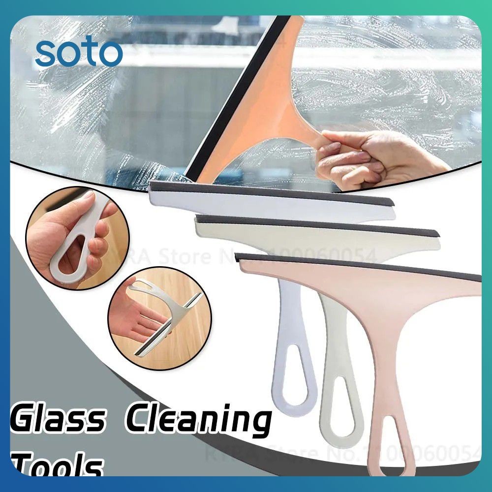 ♫ Glass Cleaning Glass Mirror Scraper Wiper Double-sided Cleaning Window Professional Glass Cleaning Tools
