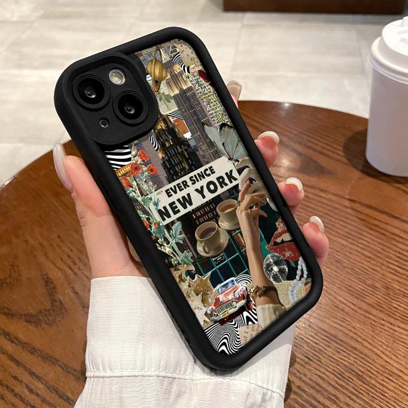 เหมาะสำหรับ Samsung A52 4G 5G A52s A50 A50s A51 A53 A54 กรณีโทรศัพท์ใหม่เคส Artistic Vintage Sticker