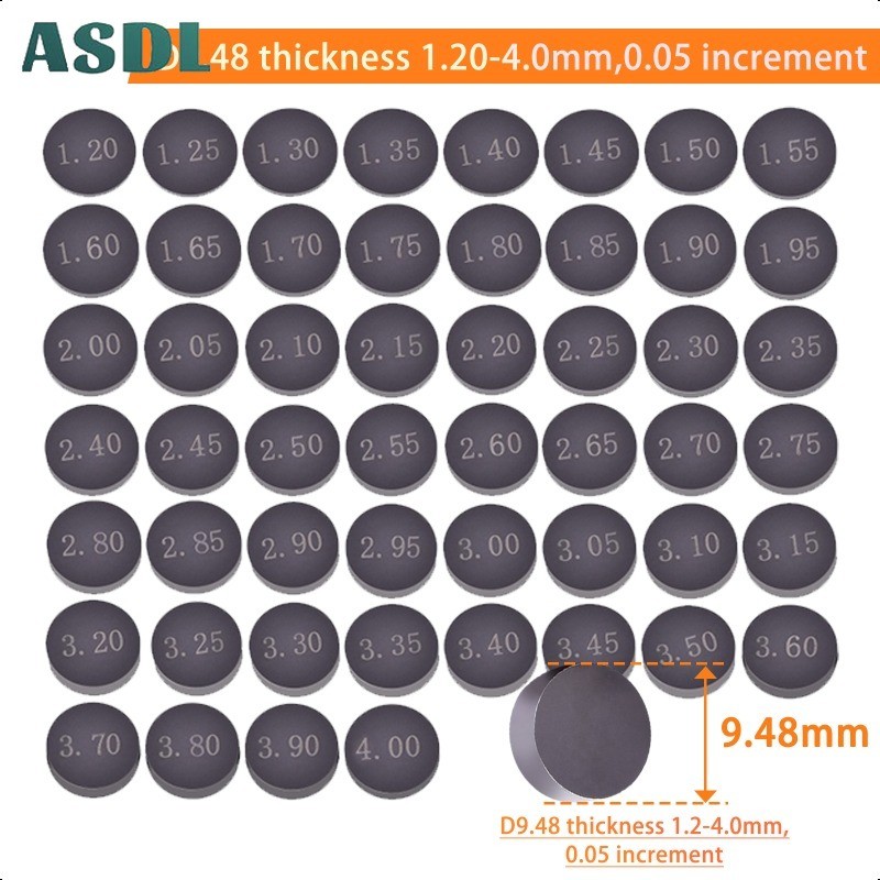 Asdl 5 ชิ้น 9.48 มิลลิเมตรวาล์วรถจักรยานยนต์ชิมความหนาจาก 1.20 มิลลิเมตรถึง 4.0 มิลลิเมตรสําหรับฮอนด้า CRF450R R RVT1000R RC51 TRX450R VTR1000 Super Hawk