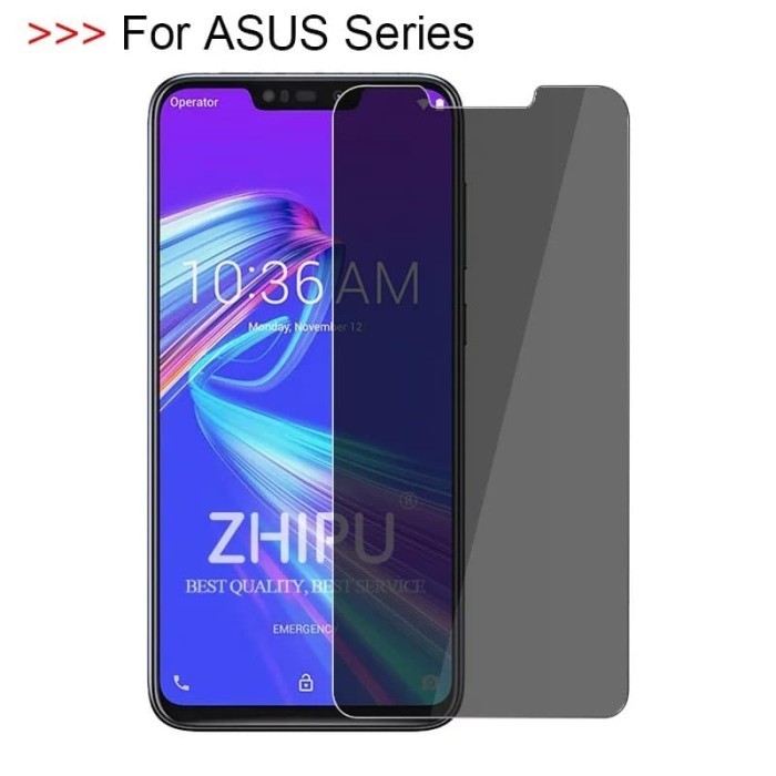 LAYAR TEMPERED GLASS ASUS MAX PRO M2 ZB631KL ANTI SPY PRIVACY ANTI SCRATCH SCREEN PROTECTOR GLASS GO