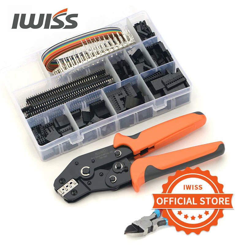 IWISS SN-28B Micro Terminals Crimping Plier For AWG28-18 Dupont Pins 1550PCS 2.54mm Pitch Wire-to-Wi