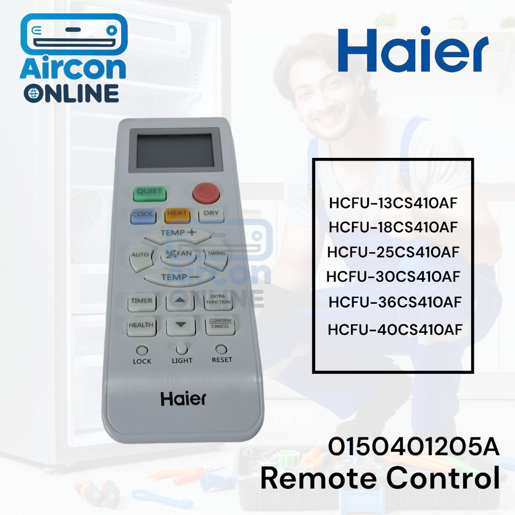 รีโมทคอนโทรล แอร์ HAIER รุ่น HCFU SERIER รหัส 0150401205A ของแท้ ใหม่ มือ 1