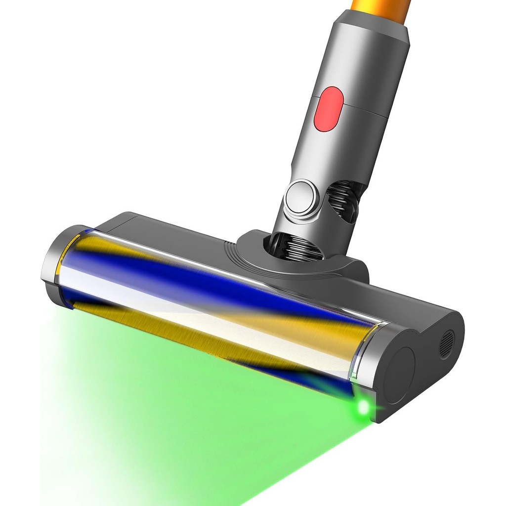 แปรง LED สําหรับ Dyson V12 ตรวจจับ Slim V10 Slim อุปกรณ์เสริม Soft Roller หัวแปรง Motorhead สีเขียวฝุ่นเปลี่ยน Hard Floor สูญญากาศสิ่งที่แนบมา