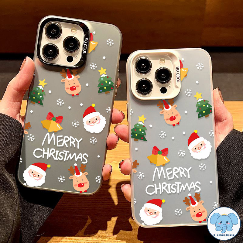 ซานตาคลอสน่ารักเคส VIVO Y21 Y17 Y16 Y20 Y15 Y11 Y17s Y12 Y21s Y36 Y27 Y27s Y22 Y31 Y30 Y35 Y12s Y91 Y02 Y33sต้นคริสต์มาส
