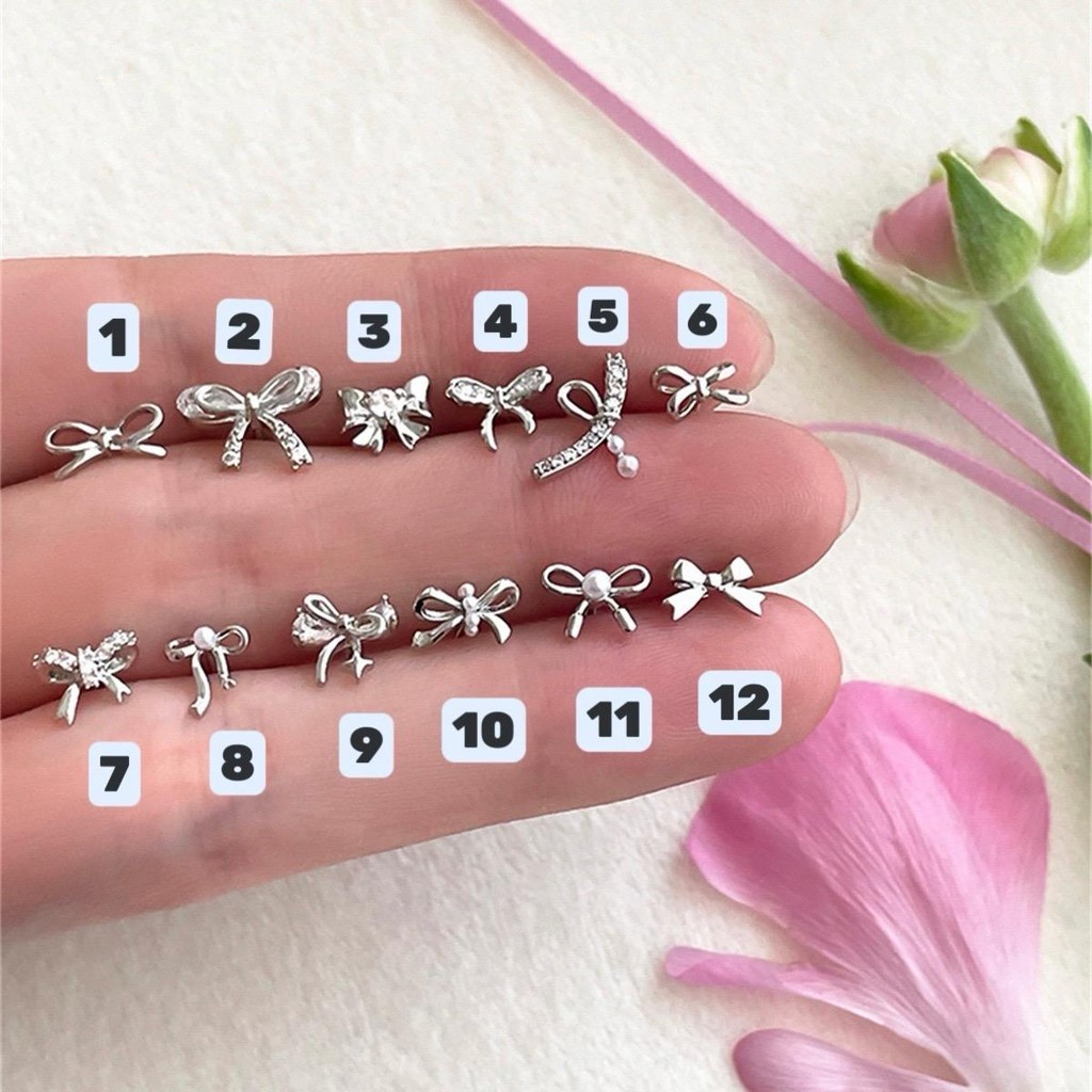 Jinjoo รวมต่างหูโบว์ มินิมอล น่ารักโซคิ้ว ใส่ไปโรงเรียน