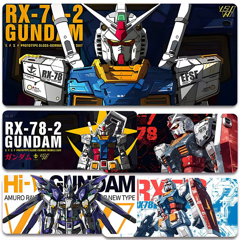 แผ่นรองเมาส์และคีย์บอร์ดขนาดใหญ่พิเศษ GUNDAM ลายสองมิติ กันลื่น สําหรับเล่นเกม ล็อคขอบ ขอบกันเลื่อน เดสก์ท็อปคอมพิวเตอร์